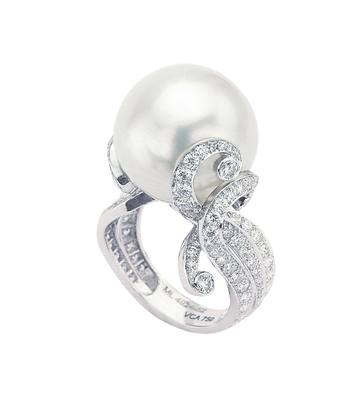 van cleef & arpels 梵克雅宝 珍珠戒指