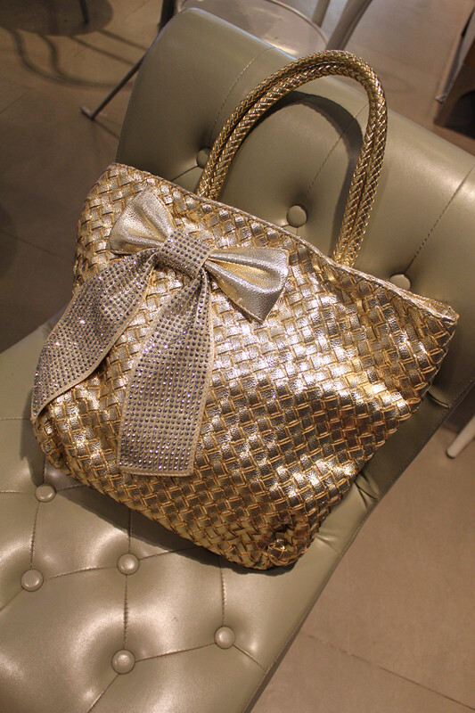 大牌质感 蝴蝶结编织包