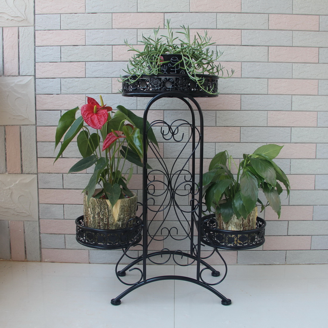 欧式田园多层铁艺花架子 阳台室内客厅…  去看看