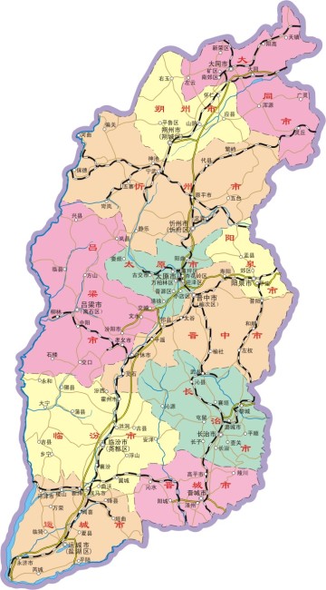 山西省地图图片