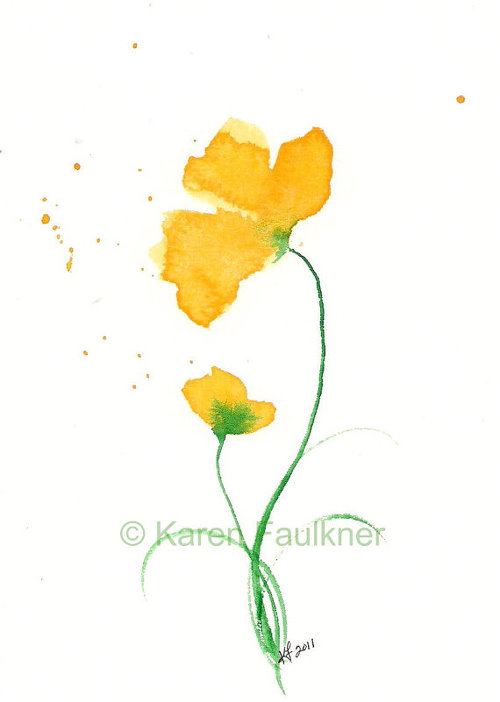 水彩植物__karen faulknerart