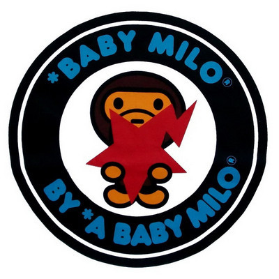 babymilo潮牌贴纸笔记本旅行箱滑板摩托m材质模切
