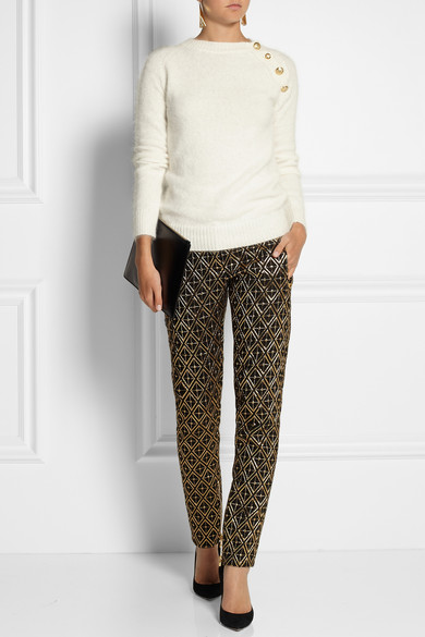 balmain|羊毛混纺毛衣|net-a-porter.