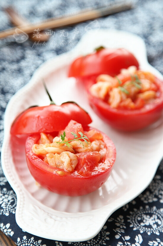 【番茄虾仁盅】