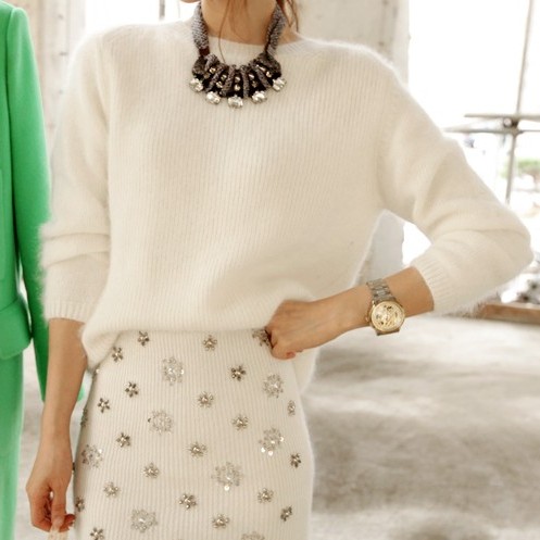 partysu秋冬新款韩版高领套头海马毛毛衣羊毛衫打底衫针织衫女