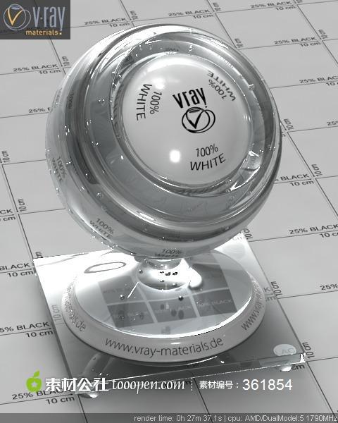 白色透明玻璃渲染材质贴图3d效果图模型下载