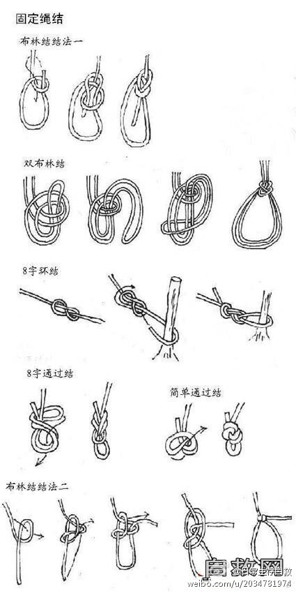各种绳结打法图片