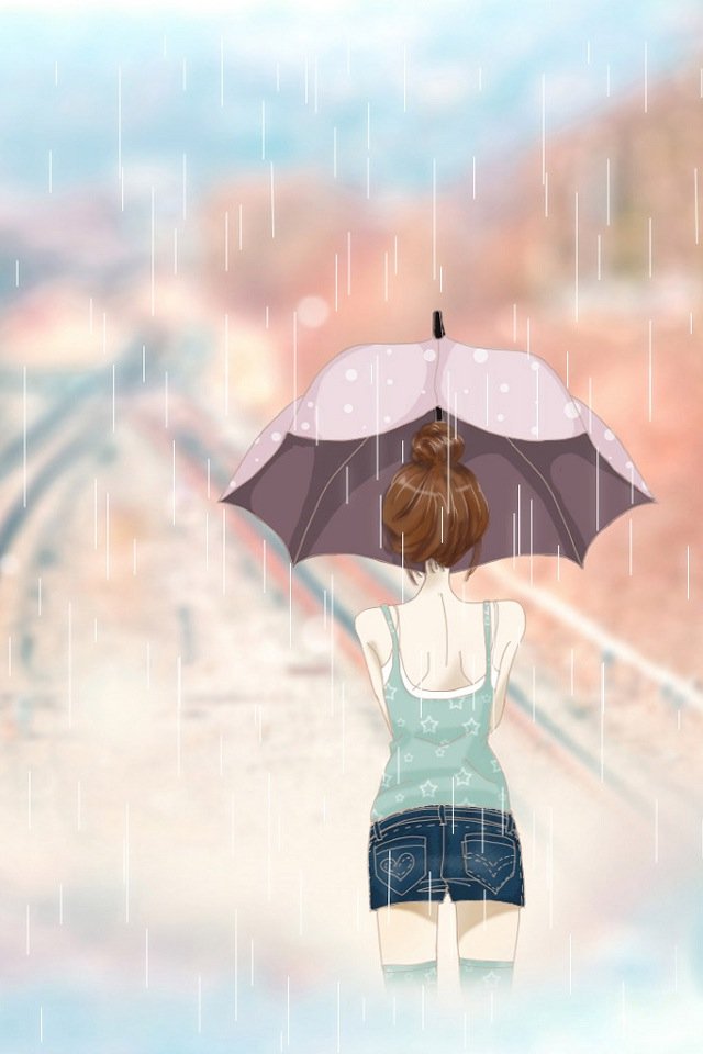 一个人图片唯美雨伞图片