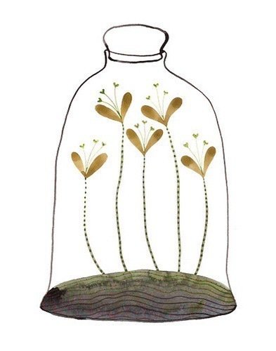 玻璃瓶子插画图片