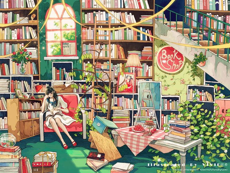 vivid雨希 的插画 雨希的书屋