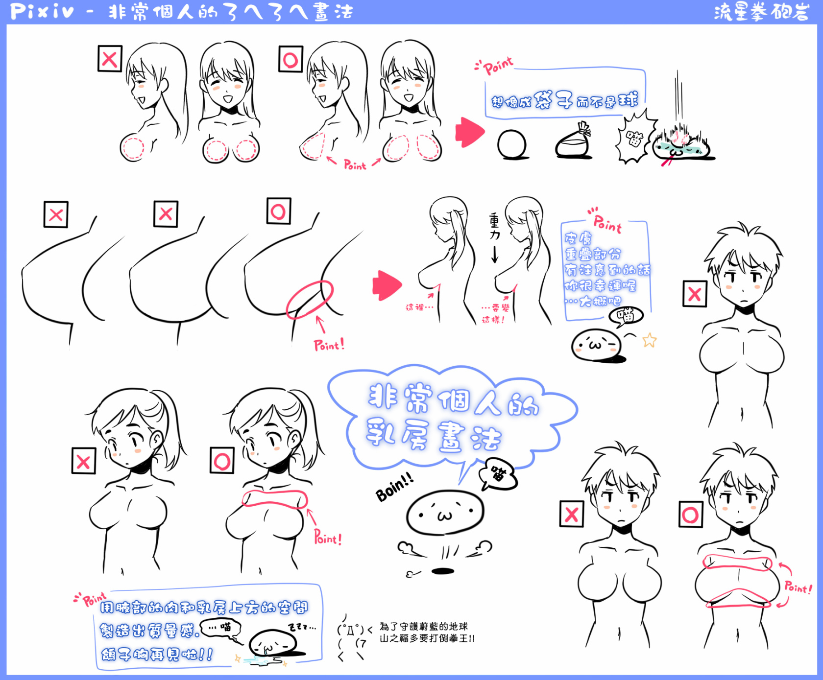 少女月匈部画法