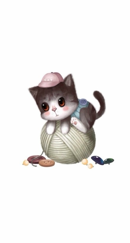 超软超q的猫咪手绘插画~每只都萌翻了ε(&gt; &lt;)з|图源