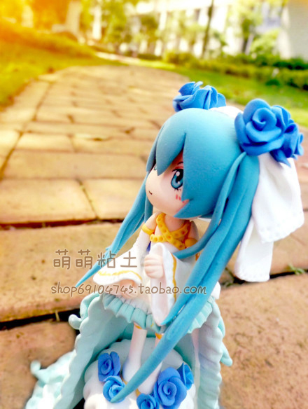 【抱熊氏】初音魔王花嫁 恶魔花嫁 miku 粘土手办定做定制