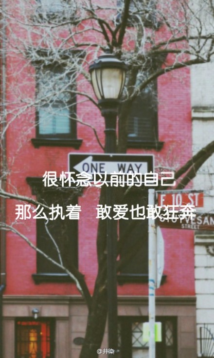 很怀恋以前的自己 那么执着 敢爱 也敢狂奔