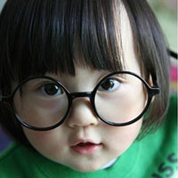 戴眼镜小女孩 头像图片