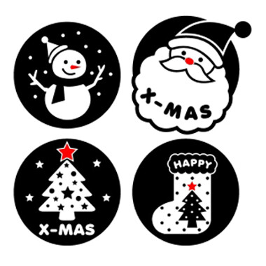 christmas frame b圣诞老人长筒袜雪人圣诞树节日布置装饰墙贴纸