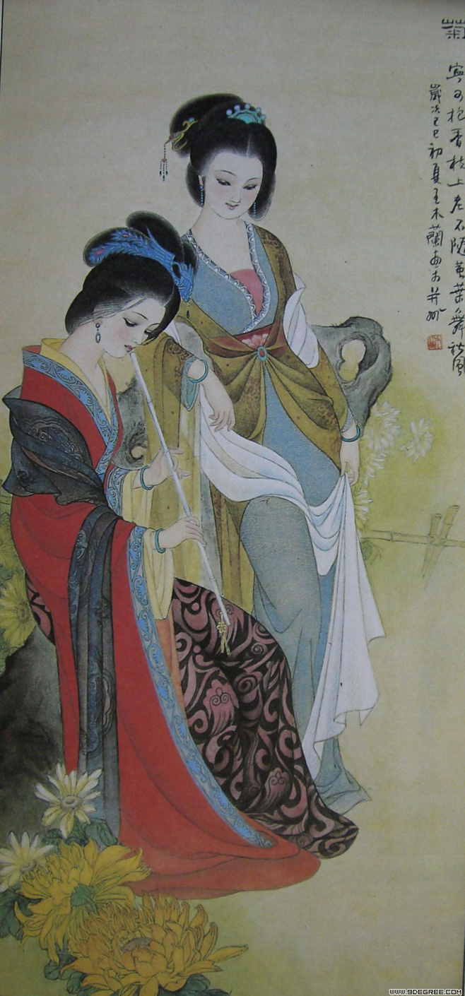王木兰仕女图@蓝梦采集到国画仕女(317图)