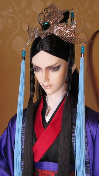 【火玥】bjd 古装假发造型盘发 展示 (男) ——繁61澜君