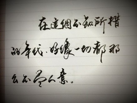在这个不知所措的年代好像一切都那么不尽人意.#手写字