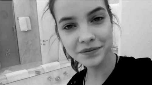 barbara palvin,black and white,gif