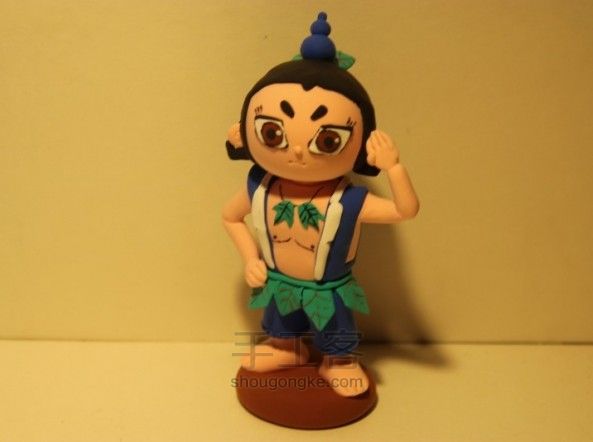 【兜兜粘土教程】《葫芦娃》之六娃,分享自手工客:http://www.