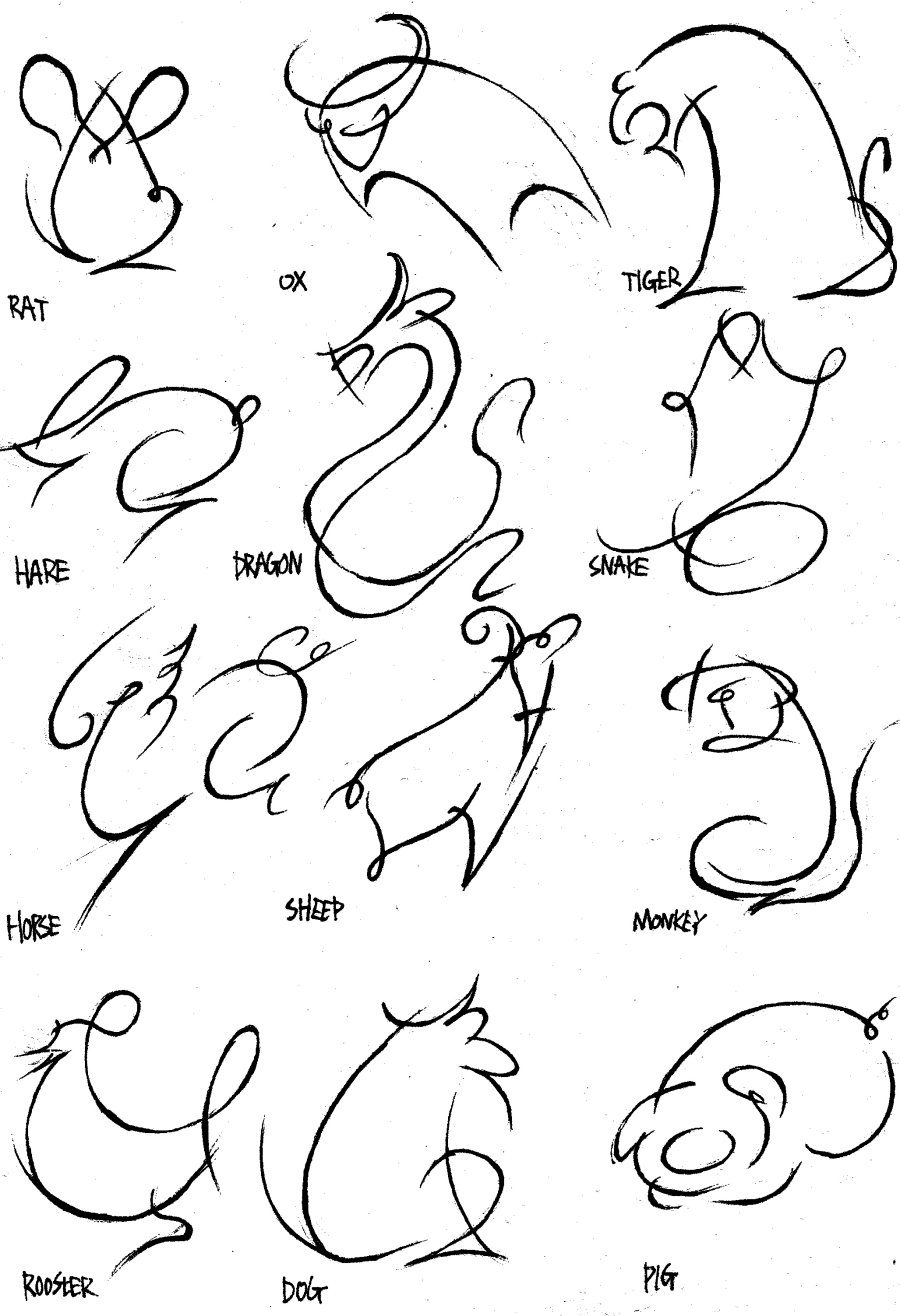 素描动漫人物简笔画图片大全_素描动漫人