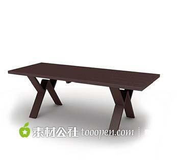 精美3d家具长方形桌子模型