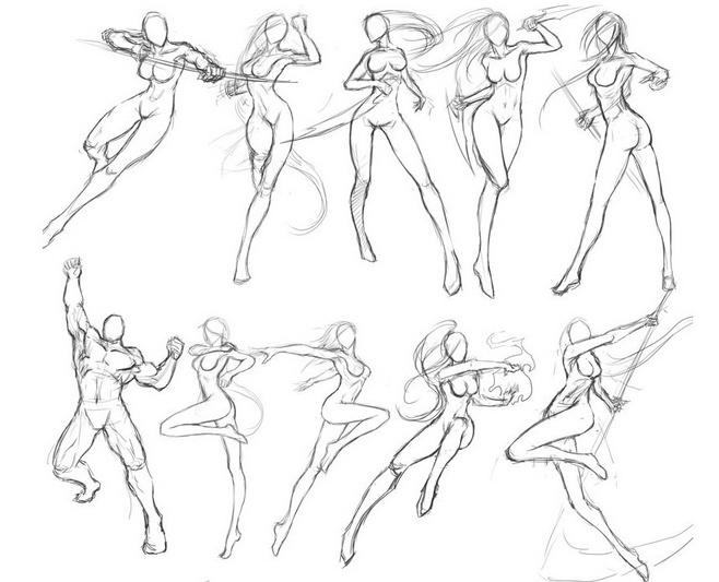 各种人体姿势图