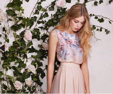 dorothy perkins 英国代购正品 玫瑰图案背心半裙