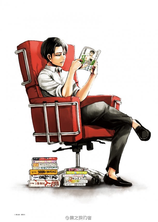 《进击的巨人》作者谏山创绘制的是正在读书的兵长,本期杂志将于7月11