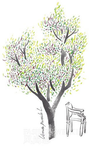 榆树简笔画简单图片