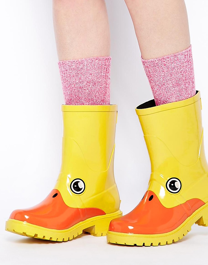 英国代购juju x kigu超可爱呆萌动物造型橡胶中筒雨靴雨鞋