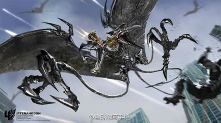 《变形金刚4》超赞原版插画 机器恐龙霸气,关注微信欣赏更多内容!