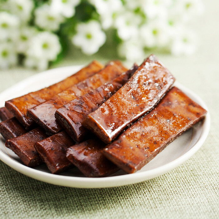 来伊份卤味qq豆干 豆腐干五香味250g袋装 办公室零食小吃