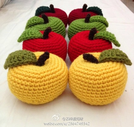 苹果#图解##钩针