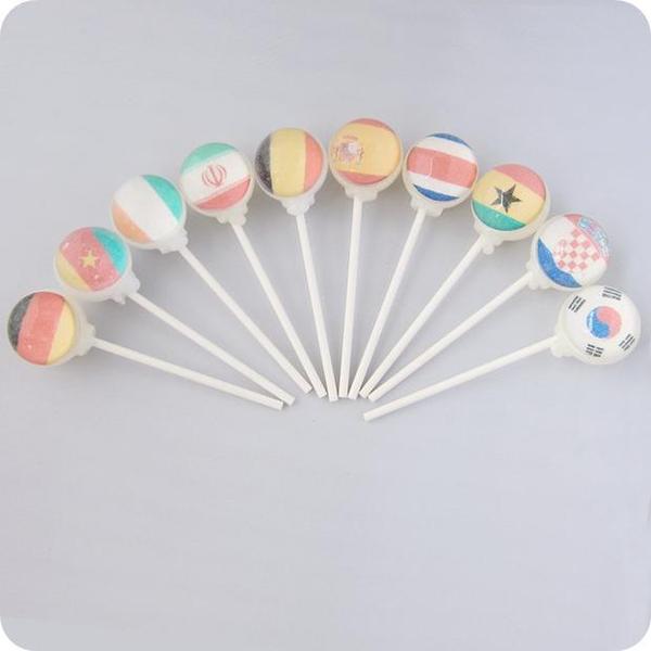 世界杯球队国旗棒棒糖创意礼品六一儿童节礼物 单支(5.30发货)