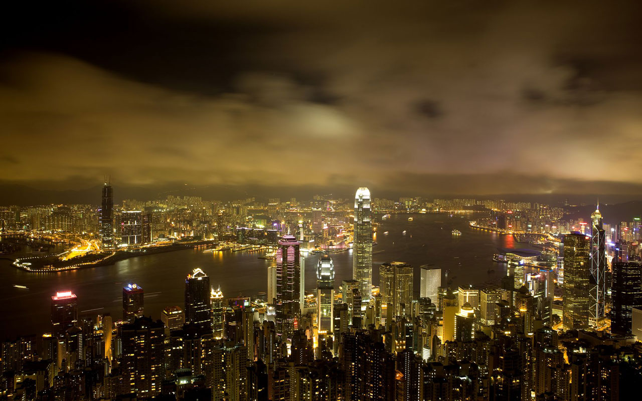 繁华寂寞的城市夜景 安卓高清平板壁纸推