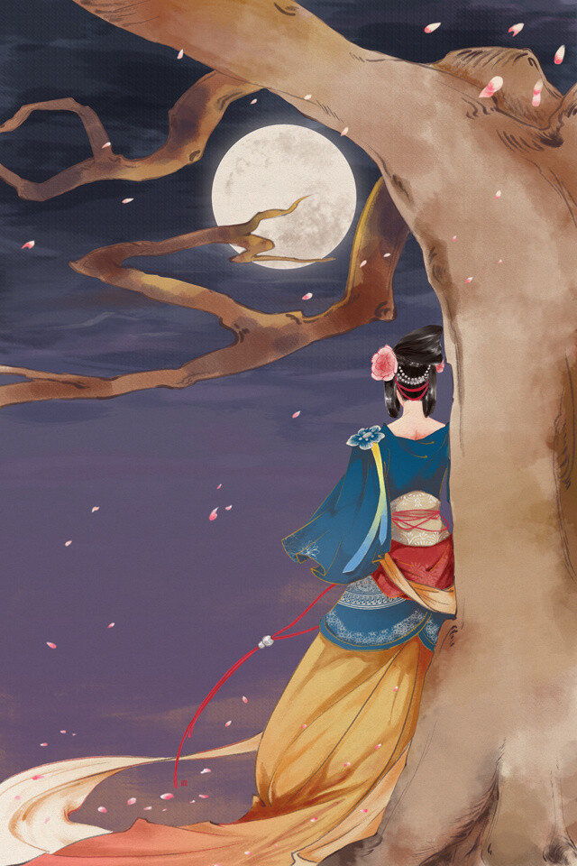 【古风】盼星星盼月亮图片