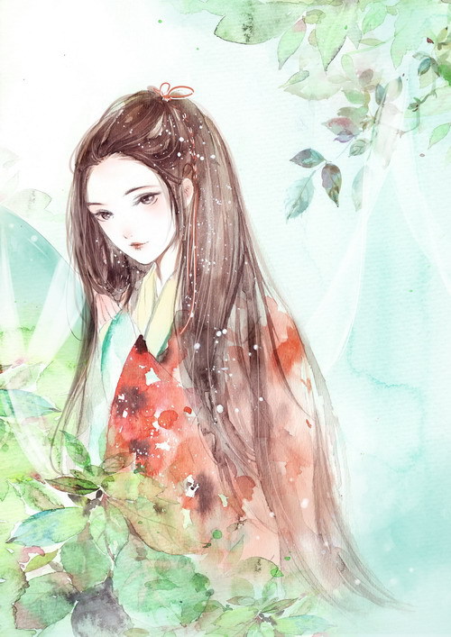 森森野_原创,水彩,插画,人物