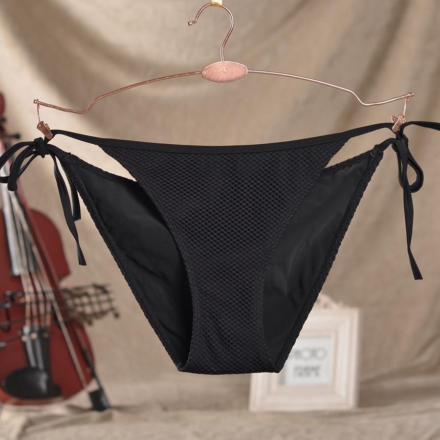 欧美女士比基尼泳装 夏天舒适泳衣 系带式 低腰黑色泳裤 自由搭配