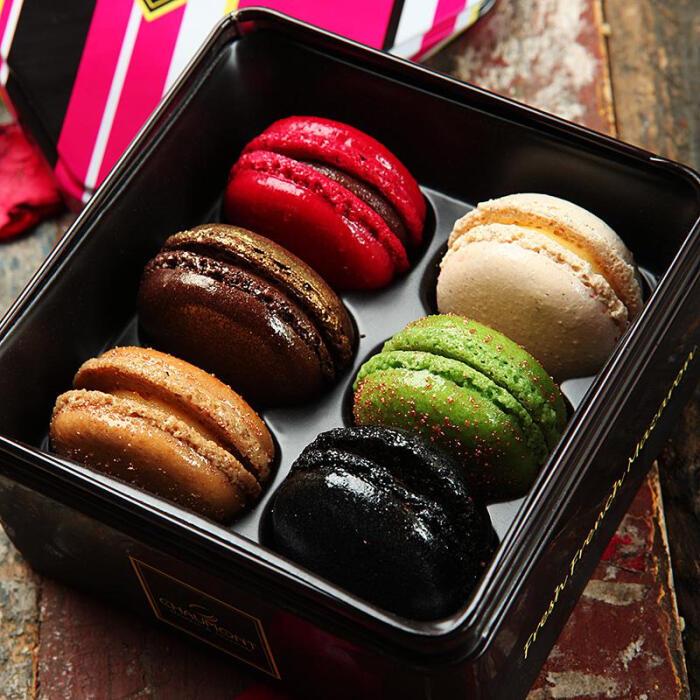 曼橙法国进口终极甜品肖蒙macaron马卡龙时尚系列 6枚铁盒装