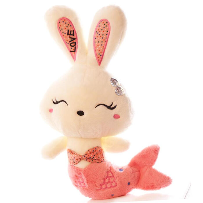 韩国美人鱼兔公仔布娃娃毛绒玩具 小兔子玩偶生日礼物礼品送老婆