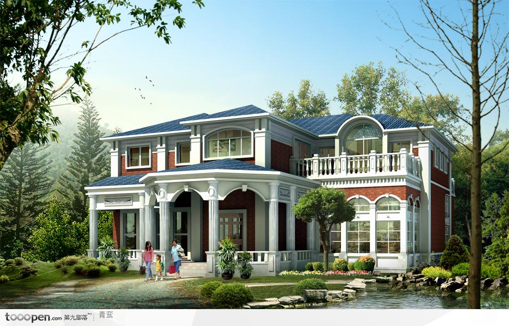 欧式别墅建筑设计效果图