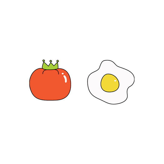 番茄炒蛋图画简易画画图片