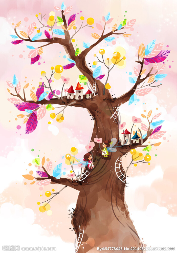 卡通树设计图__风景漫画_动漫动画_设计图