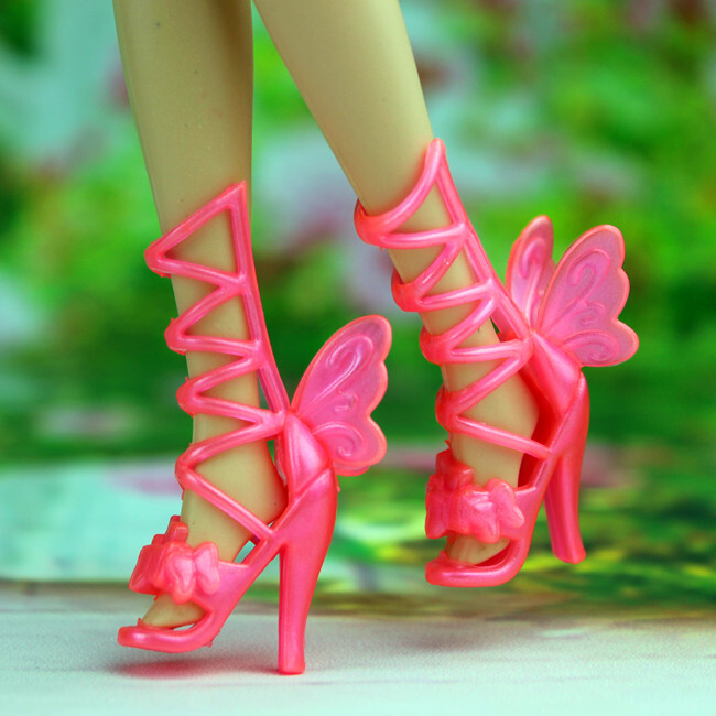 barbie芭比娃娃最佳配件芭比蝴蝶翅膀鞋子