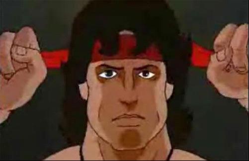 80年代美国动画片《rambo》,剧情和电影不同,为当代的反恐提材,rambo