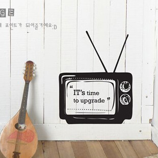 analog tv 怀旧经典复古电视机贴纸 书桌过道背景墙装饰 艾薇墙贴
