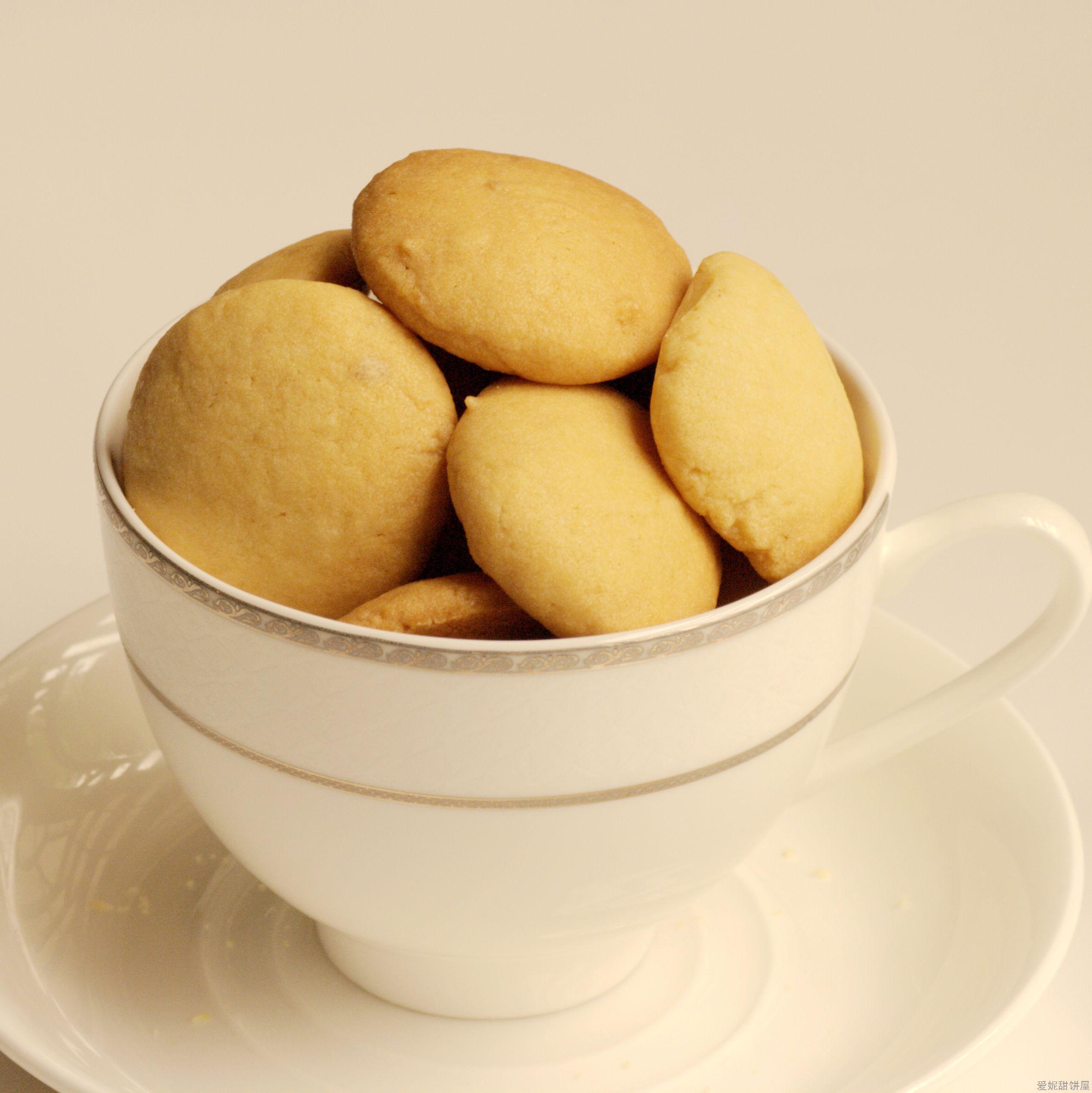 无添加 纯手工 花生奶油小圆饼干 200g 自制健康休闲食品两件