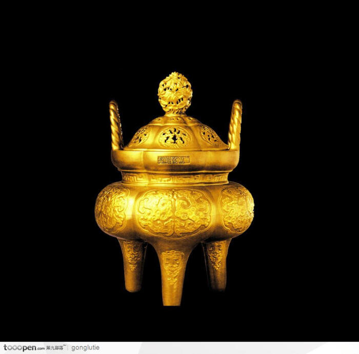 古代镀金香薰炉